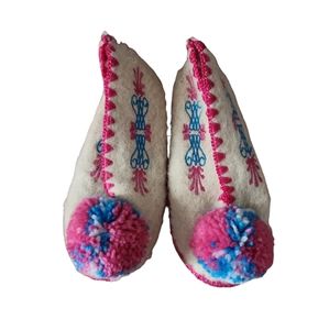Minas Greek Pom Pom Slippers